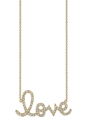 Love Script Diamond Necklace